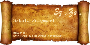 Szkala Zsigmond névjegykártya